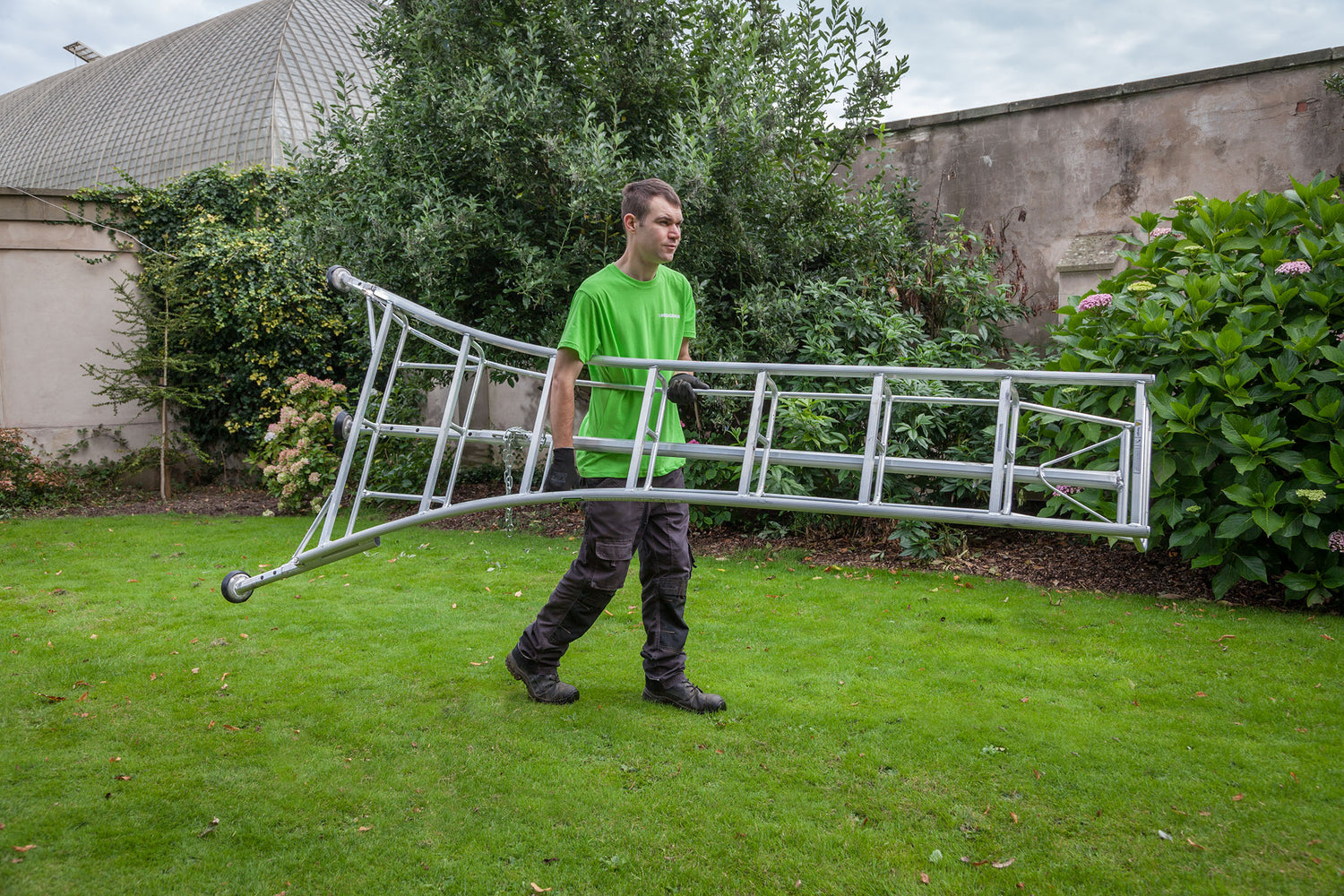 man holding the ladder