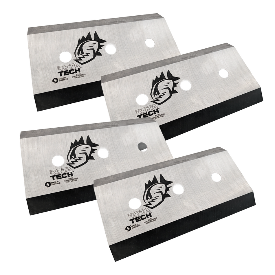 Lames de broyeur Rotatech pour s'adapter à Bandit 200 (7.25" x 4" x 0.375")