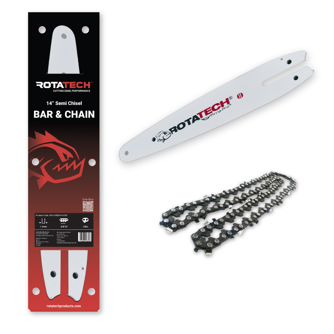 14" Rotatech Chainsaw Chain & Bar Combo Pack For STIHL MS200T Semi-Chisel