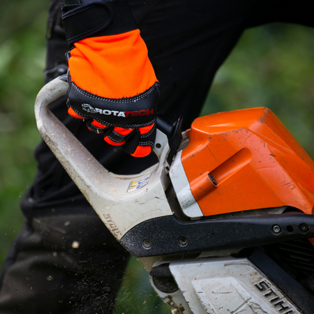 Rotatech Premium Chainsaw Safety Gloves – Class 1