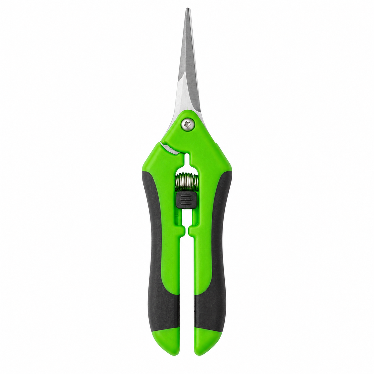 Rotatech green bud and leaf trimming snips – upright view