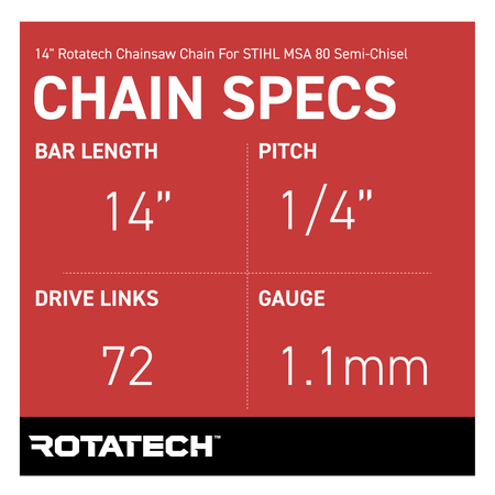 14" Rotatech Chainsaw Chain For STIHL MSA 80