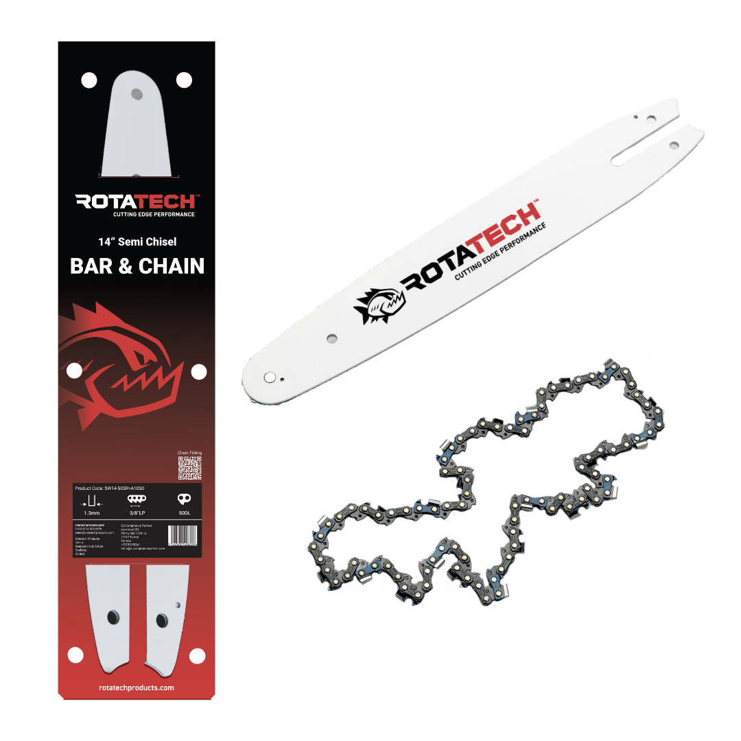 14" Rotatech Chainsaw Chain & Bar Combo Pack For STIHL Semi-Chisel