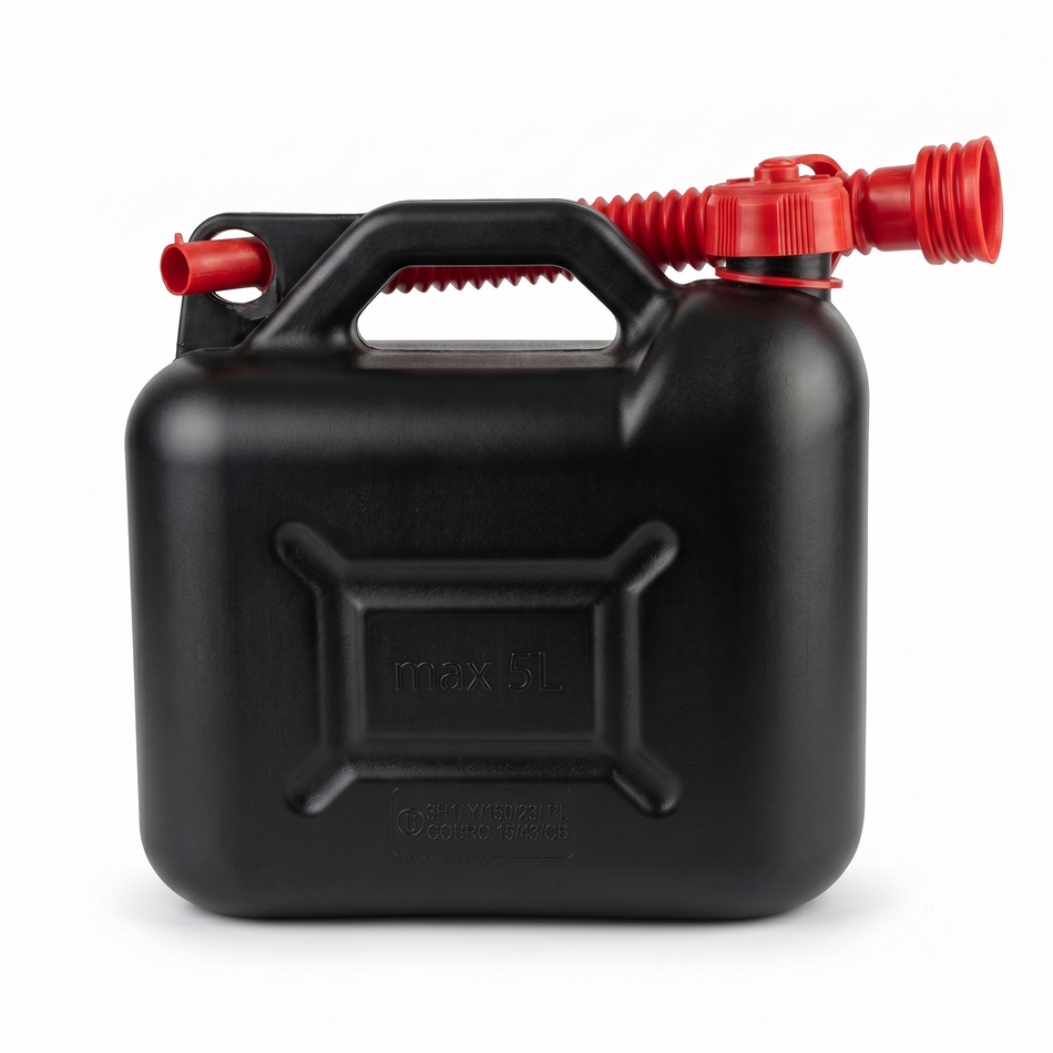 5 Litre Black Fuel Can Rotatech